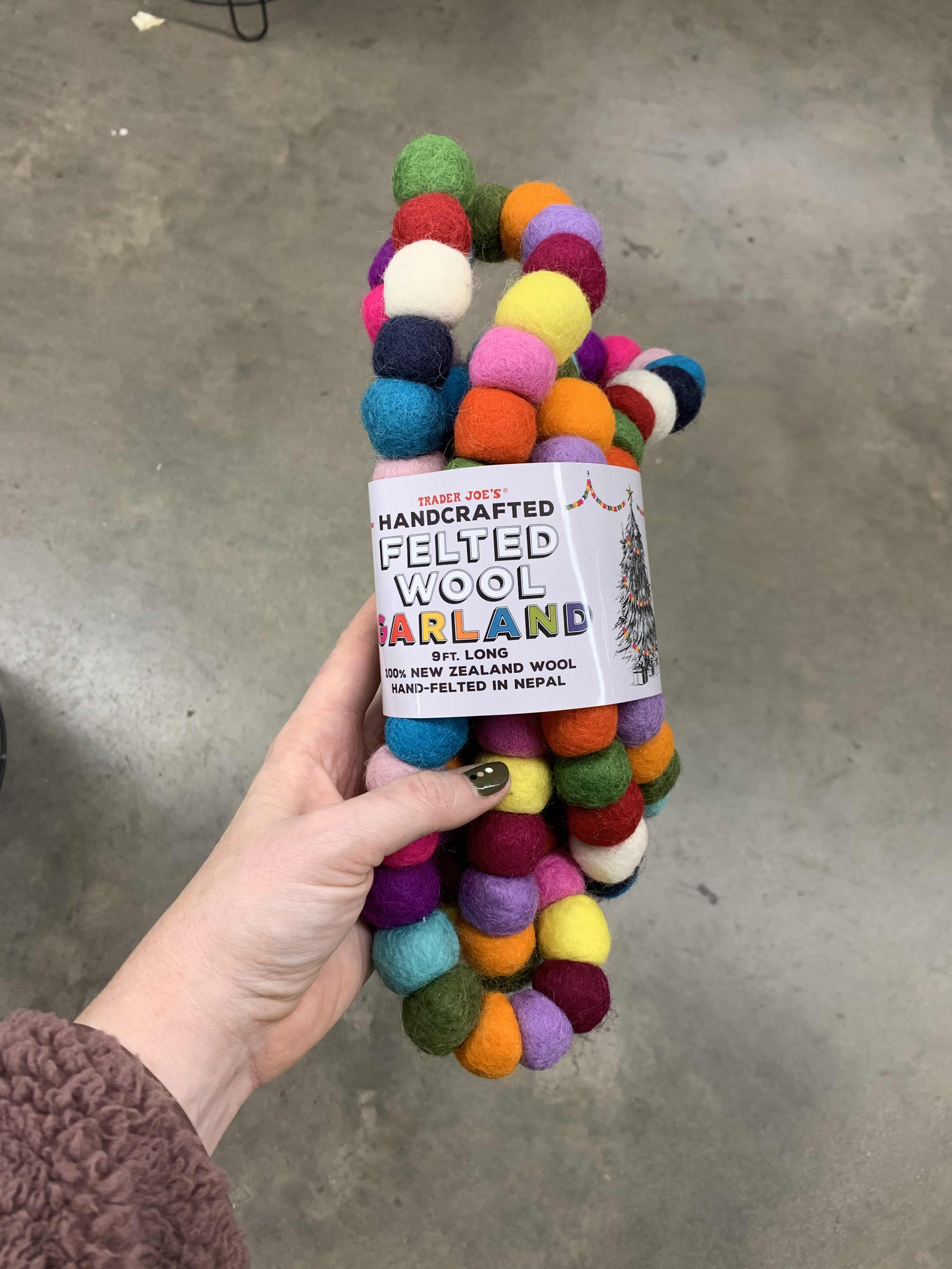 Trader Joe's Felted Wool Garlands and Trivets/Hot Pads outlet